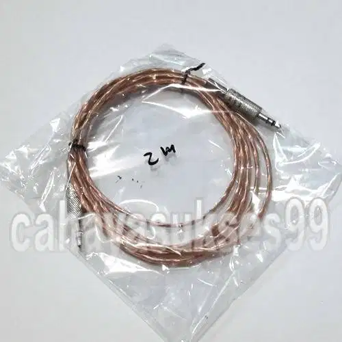 Kabel Audio Connector 2 Meter Cable Speaker Konektor Music Stereo Male