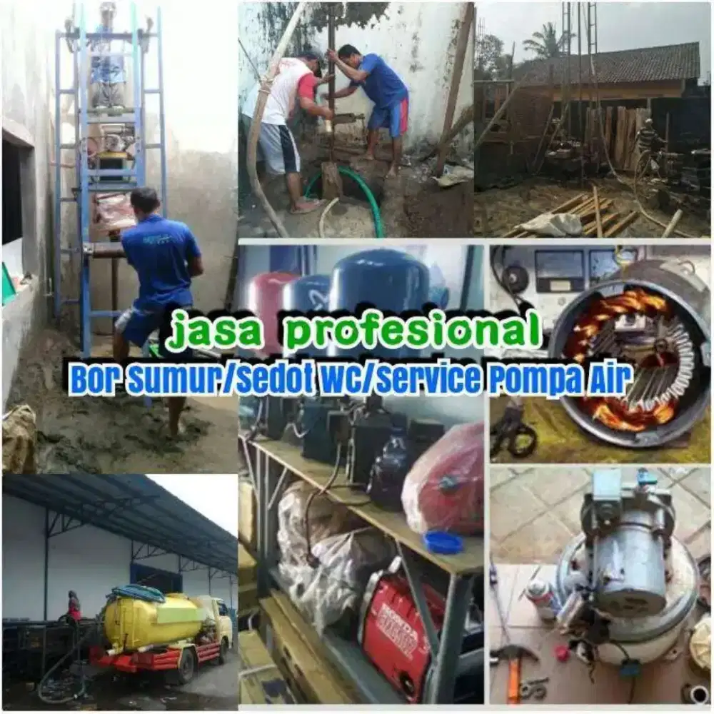 Jasa/ tukang service servis pompa air Sumur bor gali suntik sedot wc