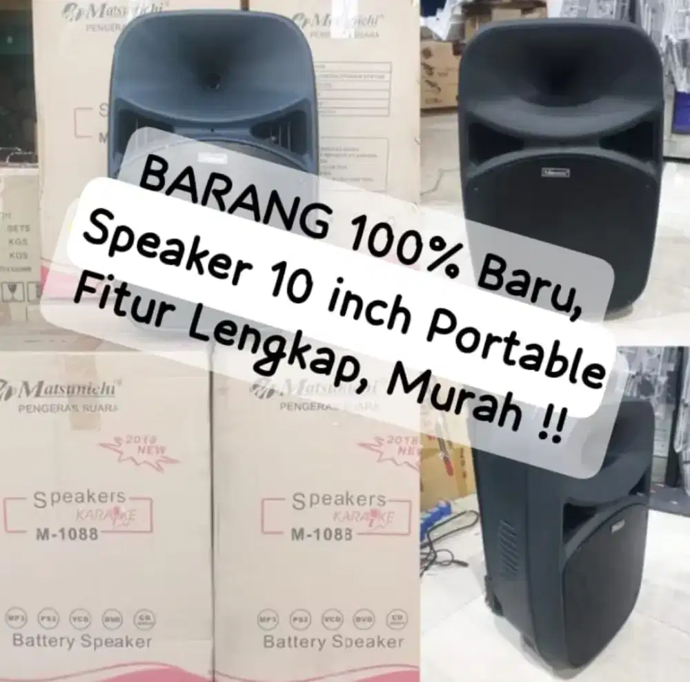 Speaker Portable 10inch Baruuu