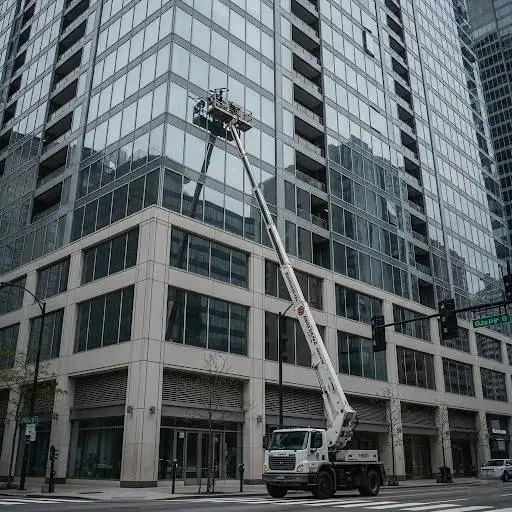 Tinggi 14 meter Skylift Surabaya bisa disewa harian