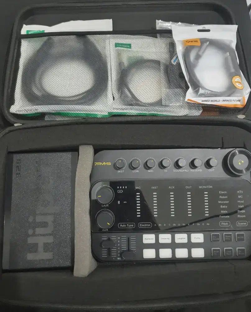 Soundcard + Audio interface 1 paket komplit tinggal siap pakai