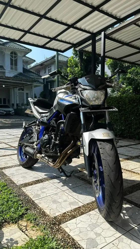 YAMAHA MT25 2015 GREY/BLUE ADVENTURE MODIF SIMPLE GAGAH FUNGSIONAL