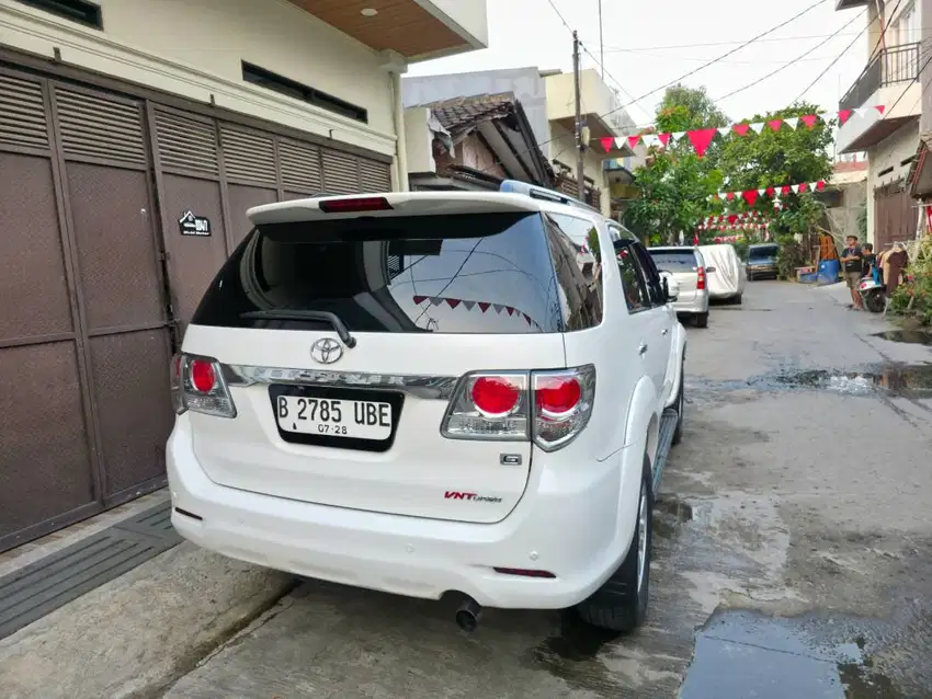 Toyota Fortuner G VNT Turbo Solar 2.5 Matic AT Tahun 2013 Putih 2014