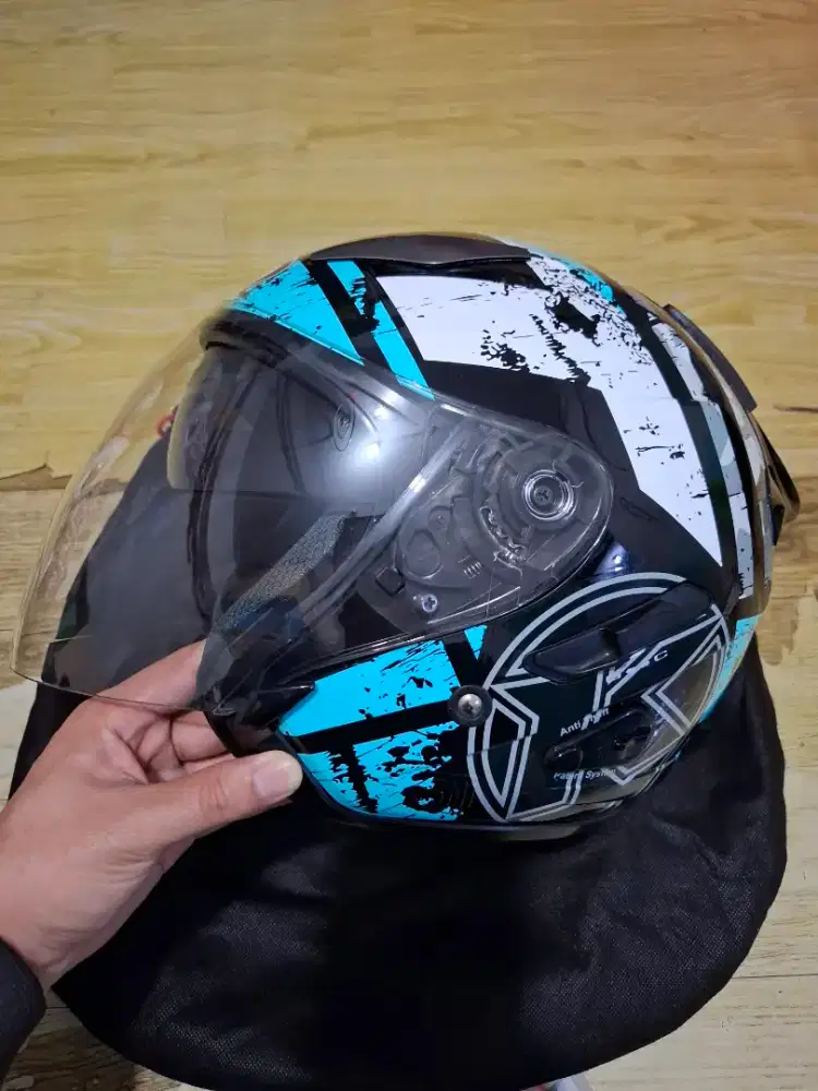 JUAL CEPAT HELM KYT GALAXY AQUA BLUE