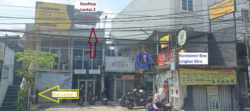 Dikontrakan sewa kios kecil, rooftop space, studio podcast dan musik
