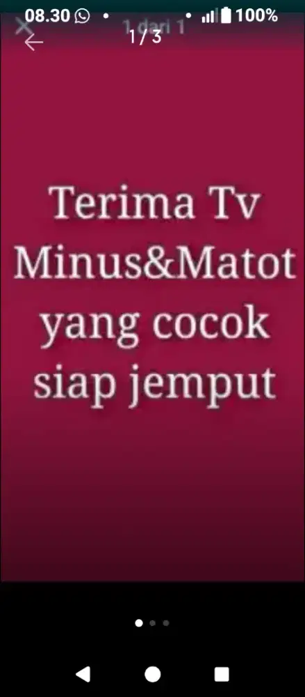 Di beli TV bekas led AC audio kondisi normal atau minus minus