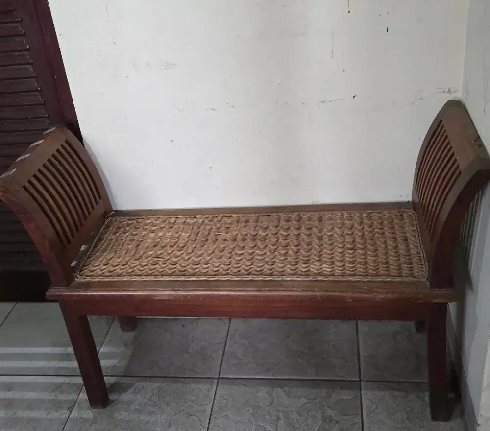 Kursi Kartono Kayu + Rotan