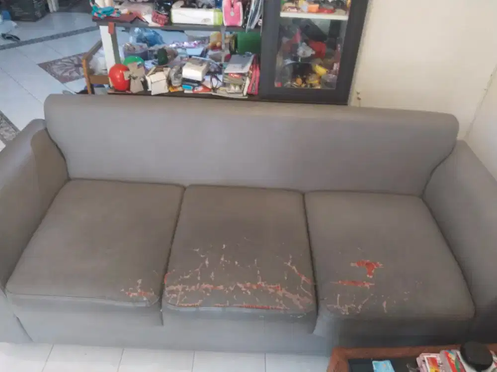 Dijual sofa bekas warna abu