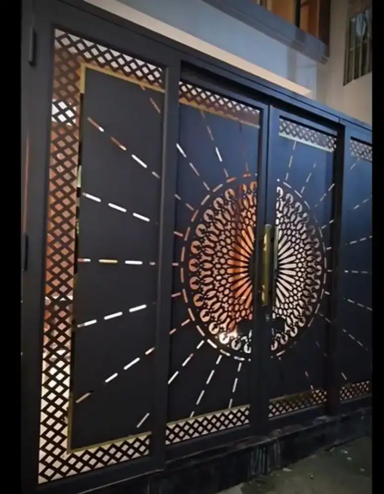 Bengkel las Lampung tralis kanopi pintu pagar gerbang tangga