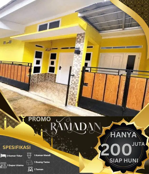 RUMAH MINIMALIS CANTIK 2 KAMAR AKSES STRATEGIS MULAI DARI 185 JUTAAN