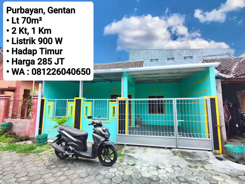 Jual Rumah Siap Pakai Area Purbayan Gentan, Dekat Laweyan, Purwosari