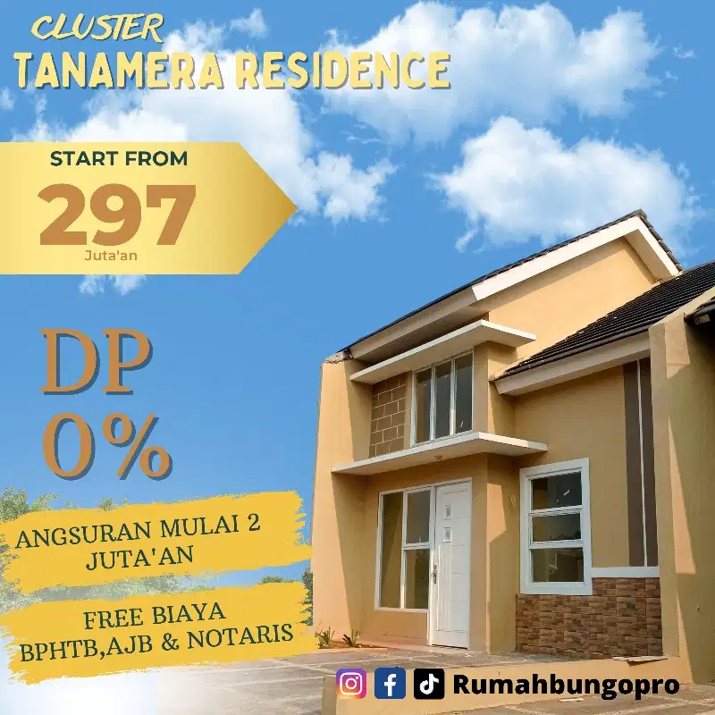 Rumah dekat bandara soetta bayar 3juta akad tanamera residence