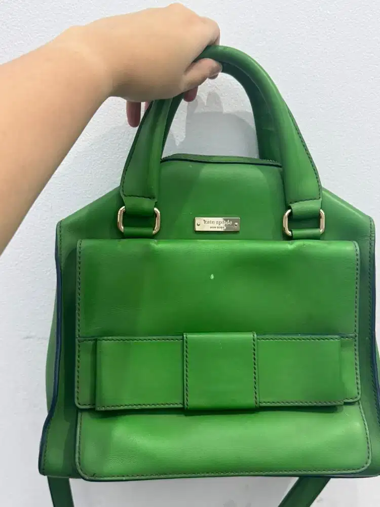 Kate Spade New York Little Kennedy Leather in Dark Green