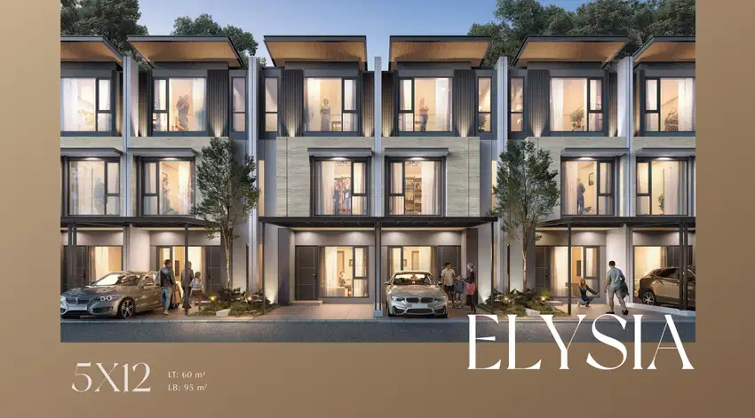 Rumah luxury 3 Lantai Elysia Lavia Living di Jakarta Barat