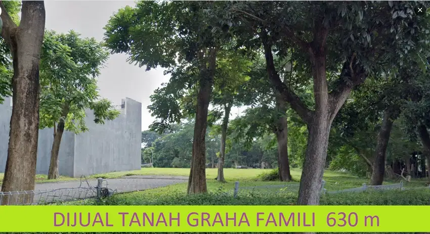 dijual tanah graha famili area eksklusif, dekat area golf
