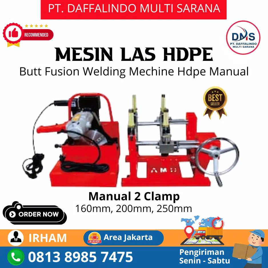 Mesin Las Pipa Hdpe 160mm Manual SHDS - Ready Stok di Jakarta