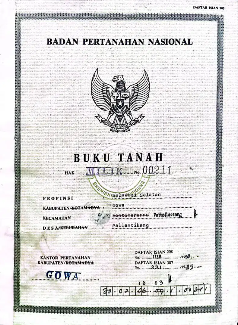Tanah kebun dan villa patallassang Gowa