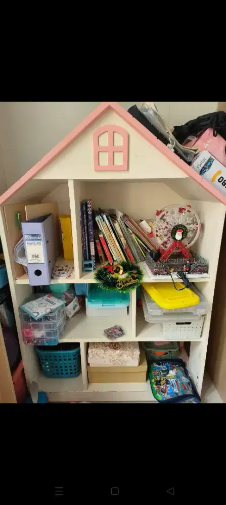 jual rak buku bentuk rumah