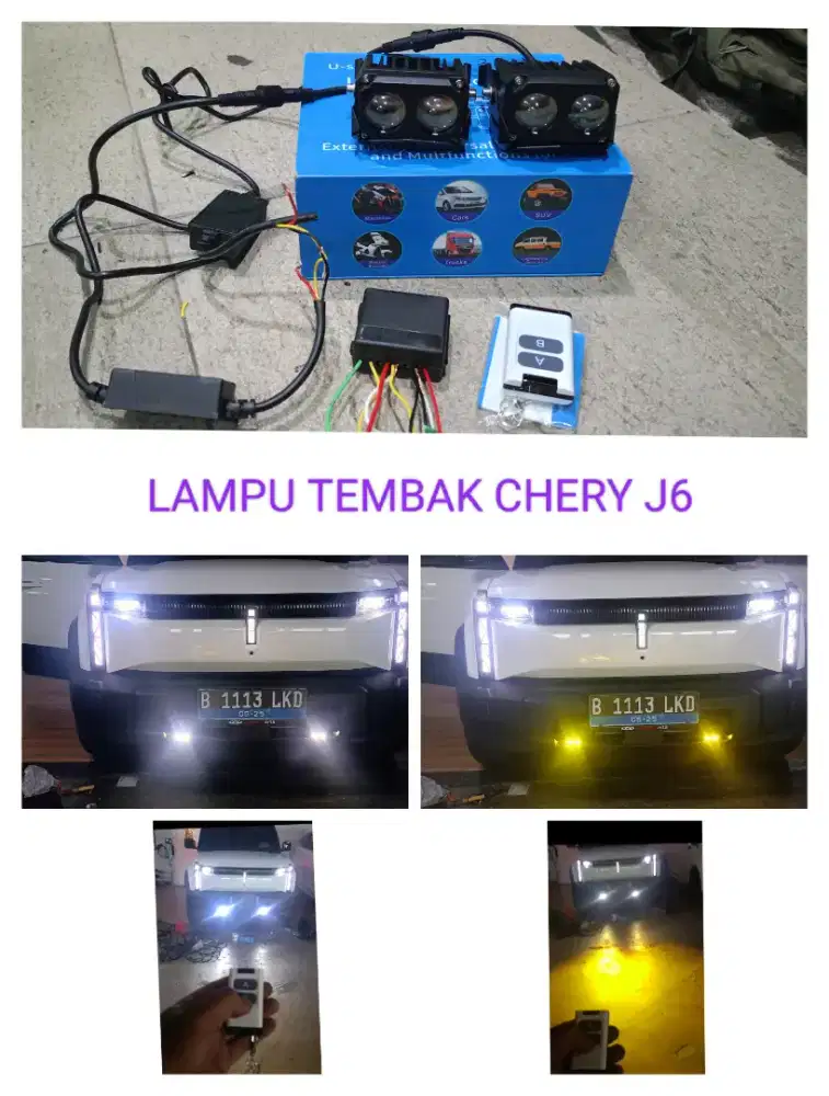 mini projie lampu tembak Chery j6 SM pasang sejadetabek