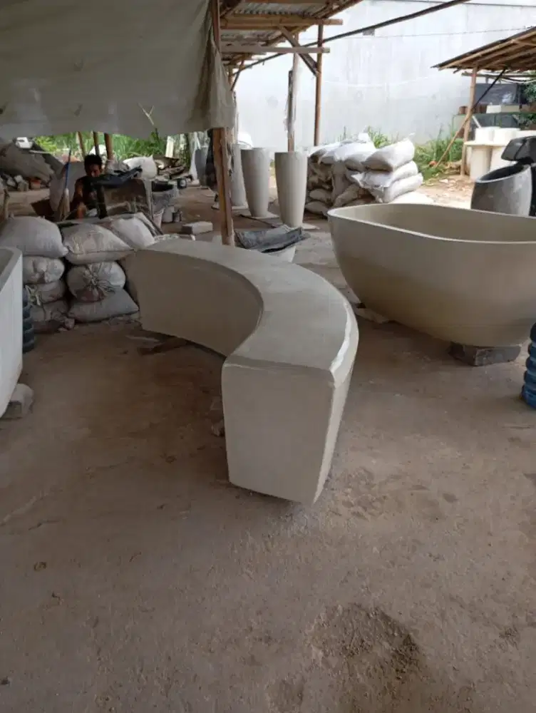 Bangku taman terrazzo Outdoor