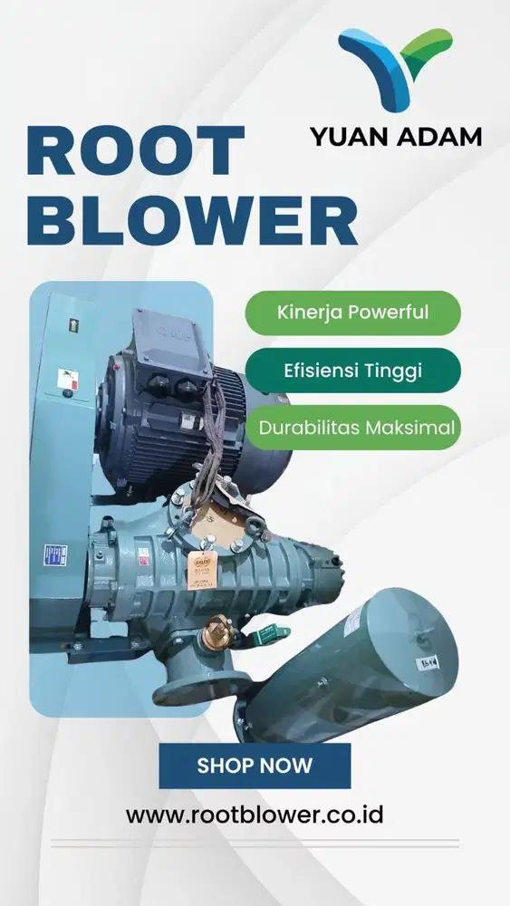 Root Blower Bergaransi Brand Anlet Jepang Type BO80 Motor 5,5 kW