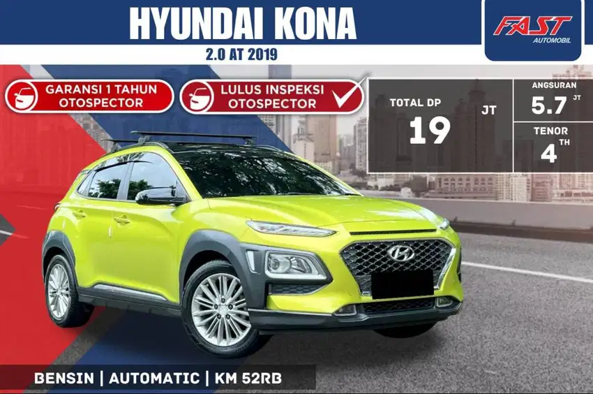 HYUNDAI KONA 2019 2.0 AT BENSIN LOW KM.52RB & PAJAK PANJANG #F7ST