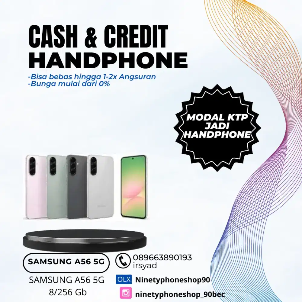 Samsung A56 5G 8/256 5G Cash & Credit tanpa dp cukup bawa ktp aja