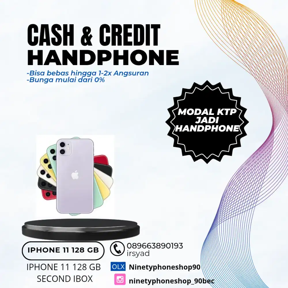 iPhone 11 128 GB Second Ibox Cash & Credit tanpa dp cukup bawa ktp