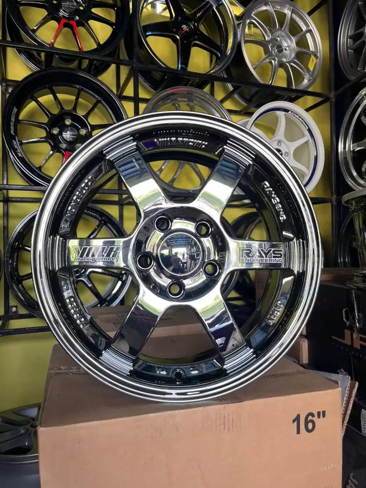 VELG TE37 BLACK CHROME R16*7 H5*114.3 ERTIGA,EXPANDER.INNOVA,RUSH,BRV