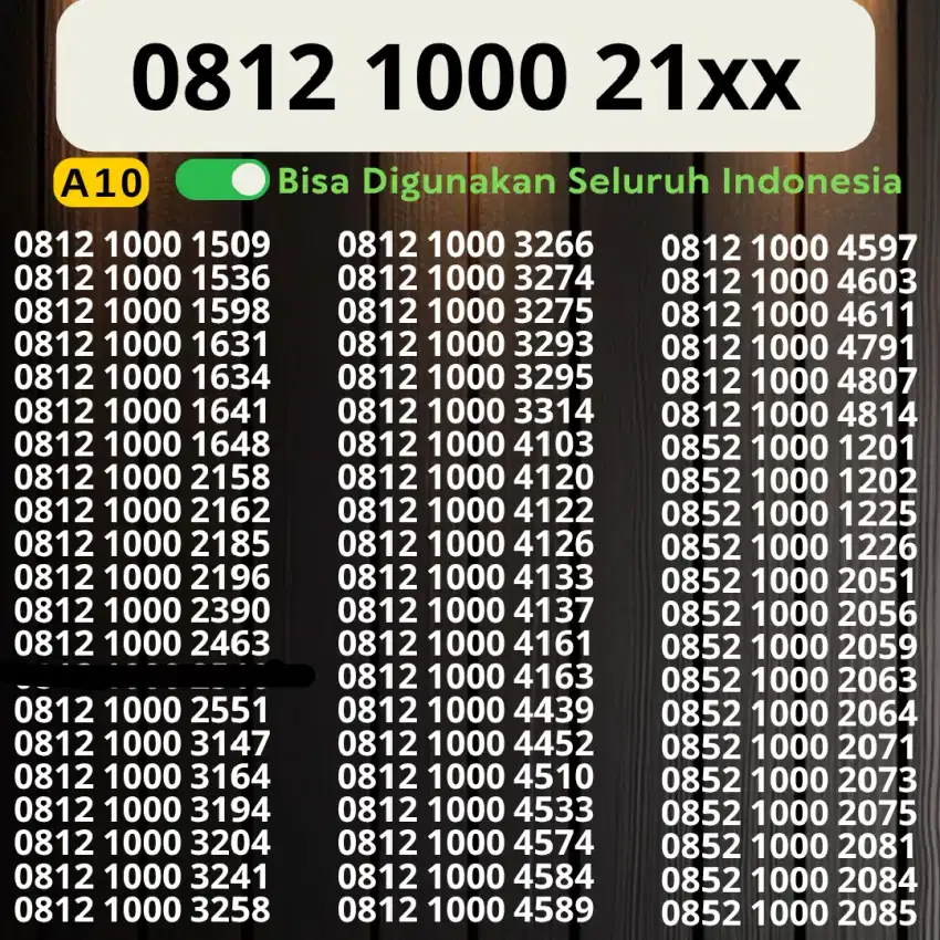Nomor Cantik 1OOOO Simpati 4G 5G Telkomsel Nocan Simpati 0812