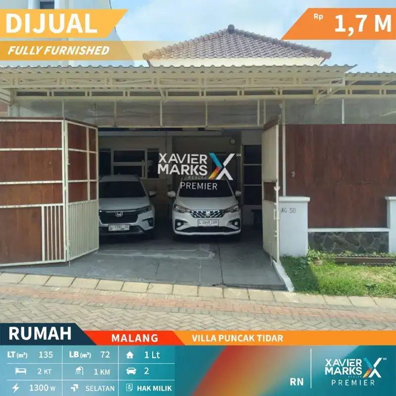 Dijual Rumah Minimalis Modern Di Villa Puncak Tidar Malang(OLX576)