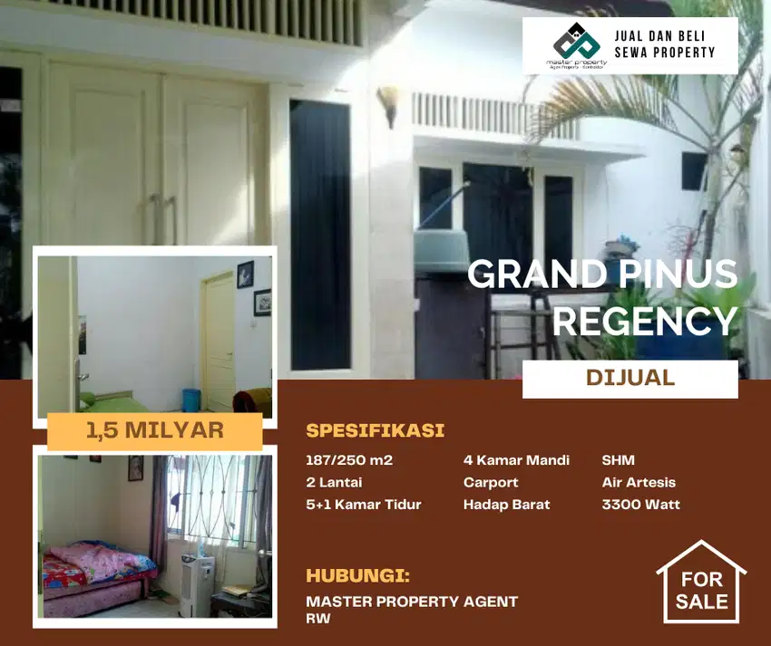 Rumah dijual cepat BU di Komplek Pinus Regency Soekarnohatta Bandung