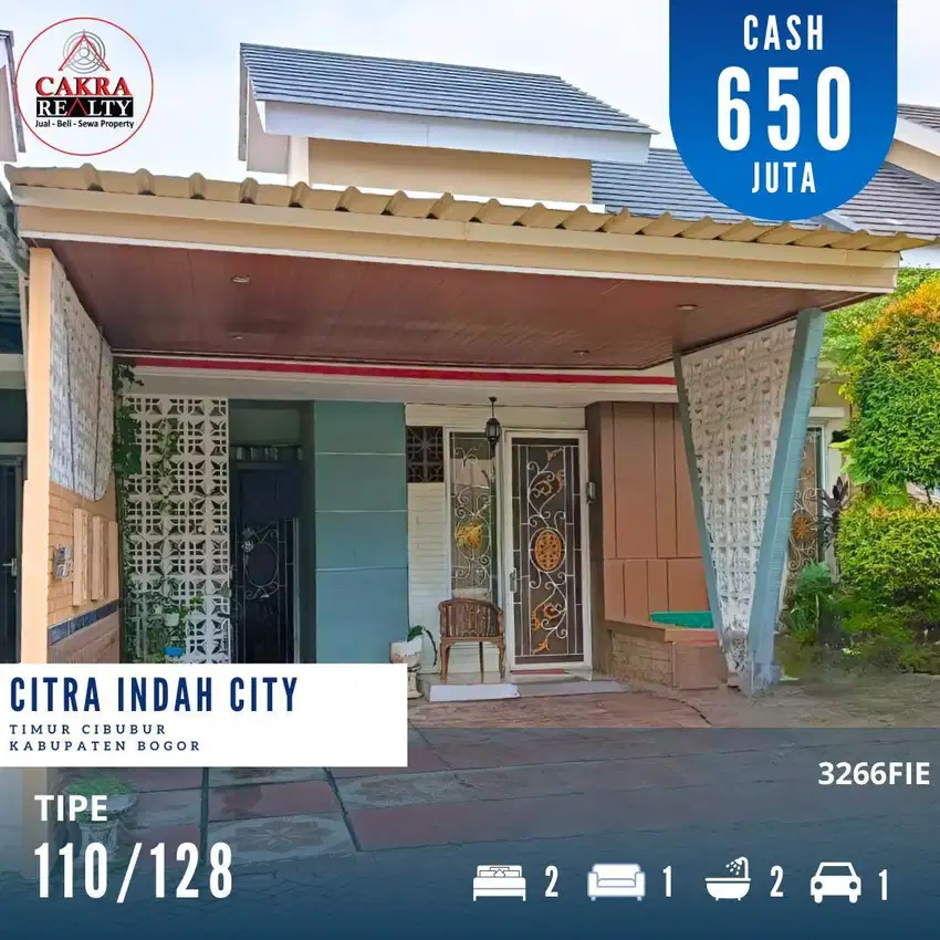 Dijual rumah dicitra indah city jonggol rumah siap huni full renovasi