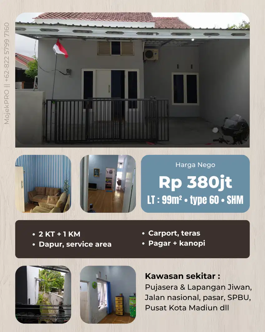 RUMAH SIAP HUNI DEKAT LAPANGAN JIWAN
