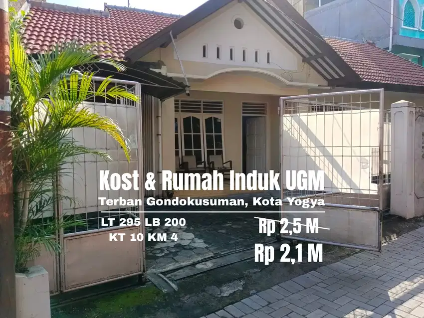 Kost dan rumah induk dekat UGM dan RS Panti Rapih