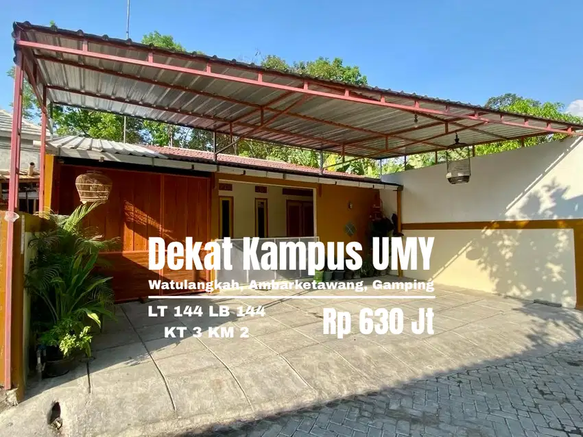 Rumah luas murah dekat UMY ambarketawang Gamping
