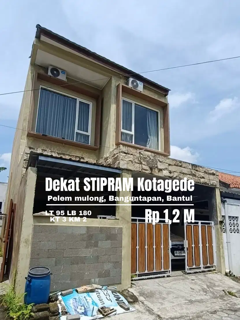 Rumah 2 lantai dekat STIPRAM Kotagede dalam Ringroad