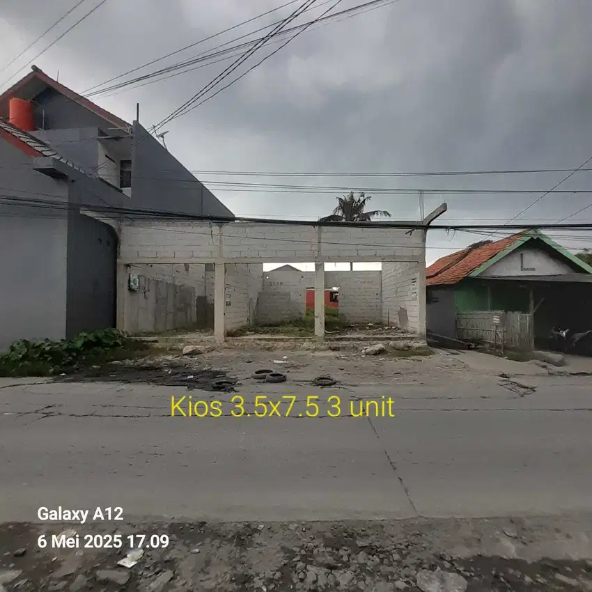 DISEWAKAN TANAH +KIOS PINGGIR JALAN TARUMA JAYA BEKASI