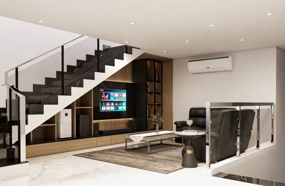 Ruang TV Ruang Keluarga Living Room Area TV Custom Mebel Furniture