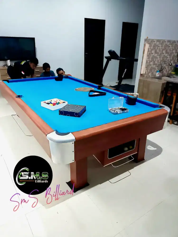 Meja Billiard Table 9ft Dinner full set perlengkapan biliar bilyar