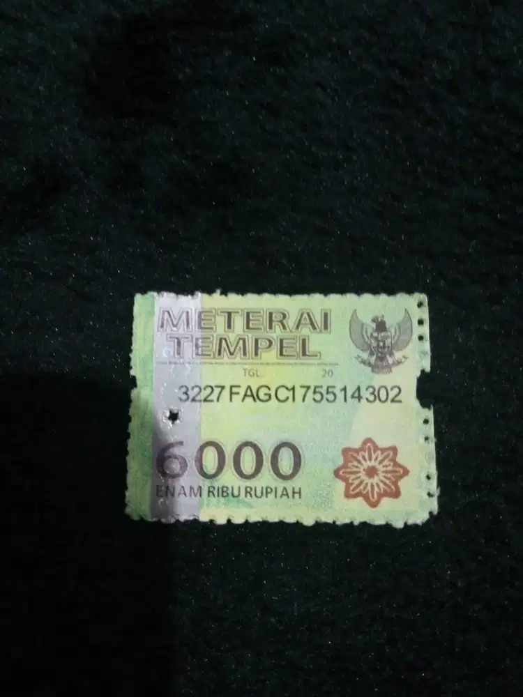 Jual materai baru sisa pemakaian pribadi