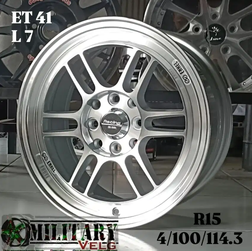 Enkei RPF1 FACE2 R15 Silver Machine Face Lips