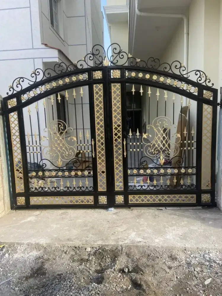 Bengkel las Lampung tralis kanopi pintu pagar gerbang tangga