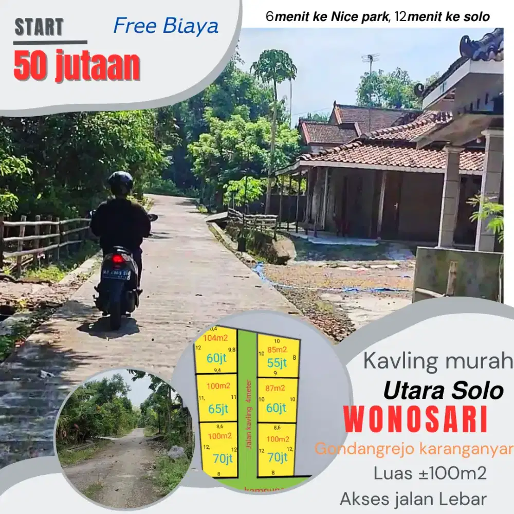 Tanah murah utara solo bisa ditempo