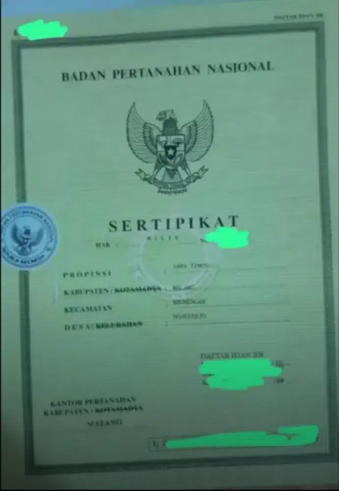 Tanah /Sawah Luas Strategis, Jalan Raya Ngadirejo, Kromengan Malang