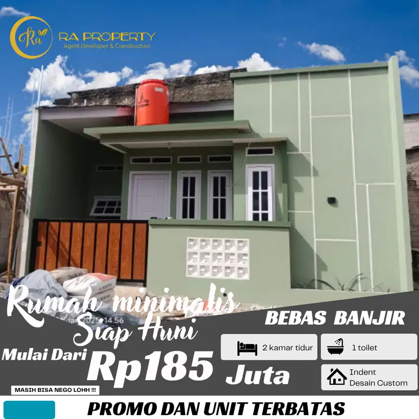 Rumah minimalis 2 kamar desain eksklusif dengan harga yang terjangkau