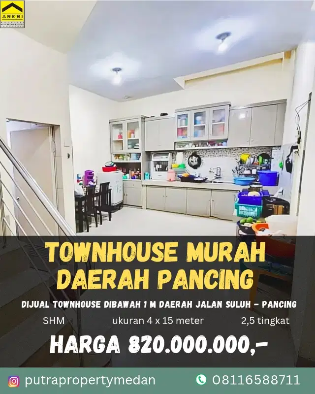 RUMAH TOWNHOUSE 800 JUTAAN DAERAH PANCING