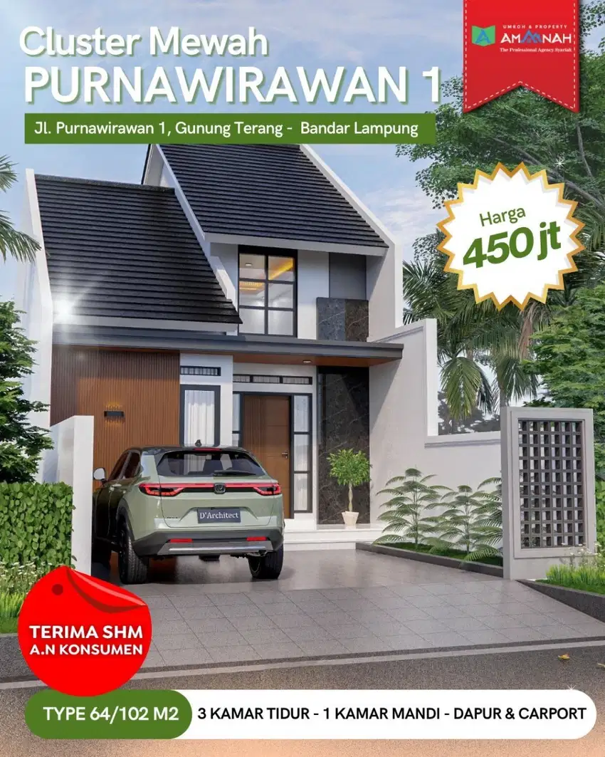 RUMAH MEWAH DEKAT KAMPUS MALAHAYATI PURNAWIRAWAN 1