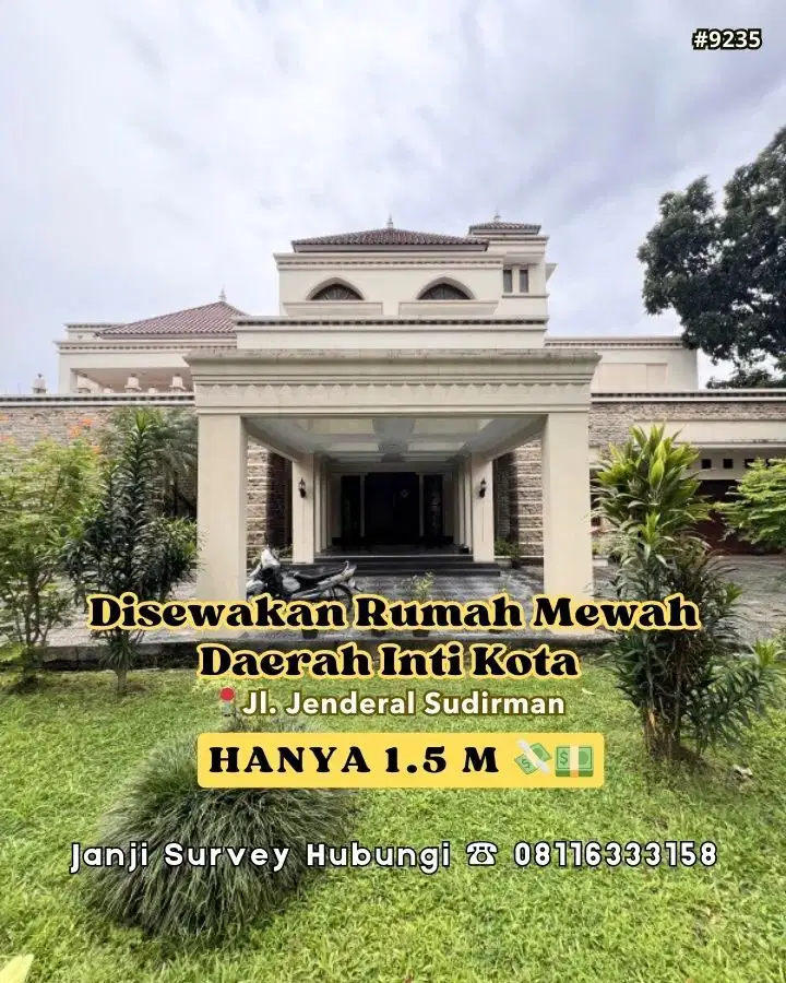 Disewakan Rumah Mewahh Sultan di Daerah Inti Kota Medan