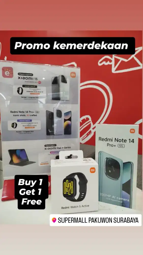 Buy 1 get 1 pembelian redmi note 14pro+5G